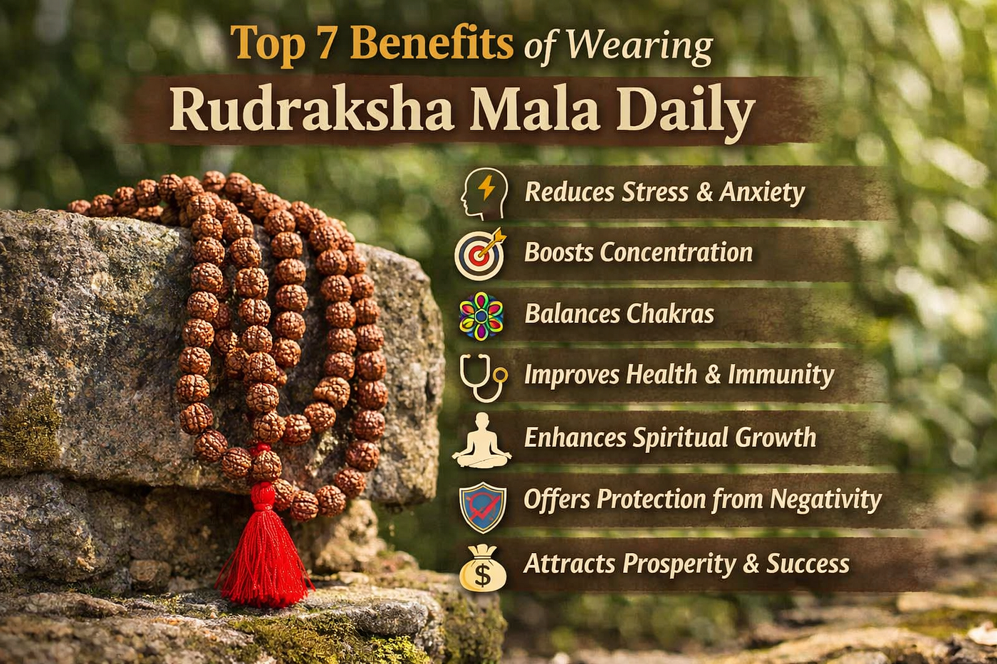 Top 7 Benefits of Wearing Rudraksha Mala Daily