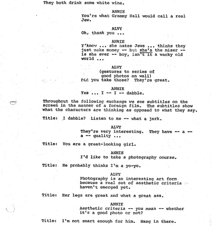 Great Scene: “Annie Hall” - Go Into The Story