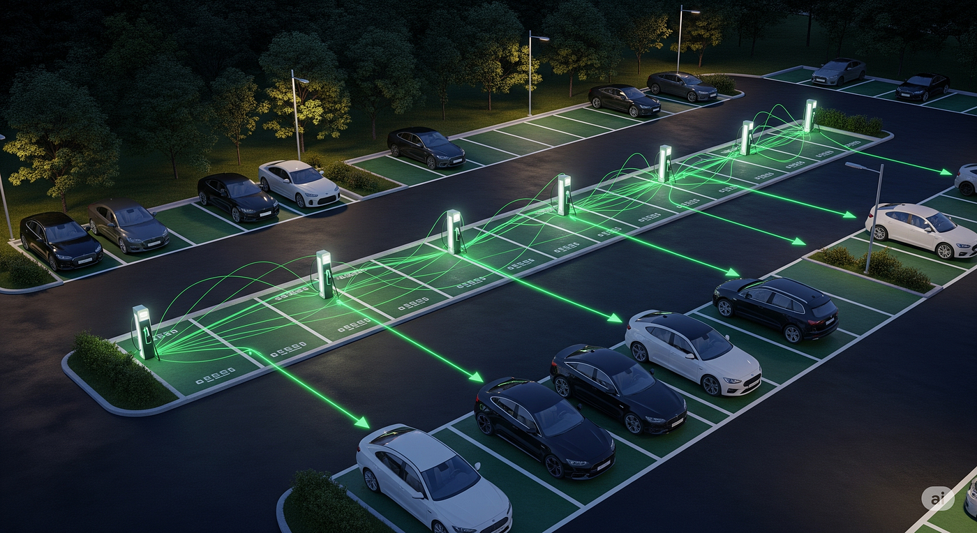 Die E-Flotte kommt: Wie Sie Ihre Firmenwagen laden, ohne Ihr Stromnetz zu sprengen