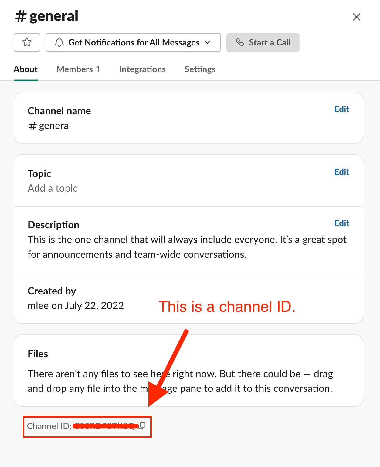 Slack: Where / How to get Slack Channel ID