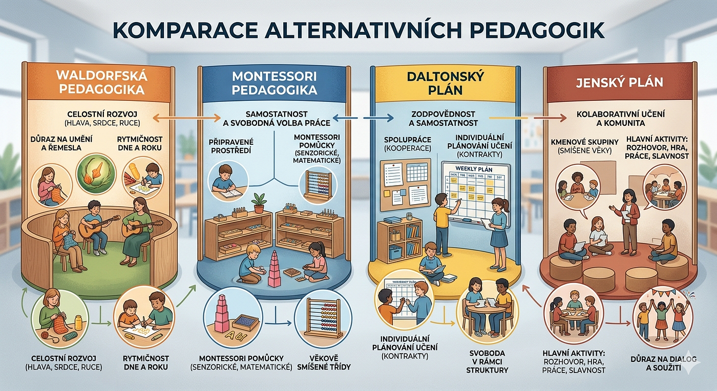 Komparace alternativních pedagogik a jejich zakotvení v českém prostředí