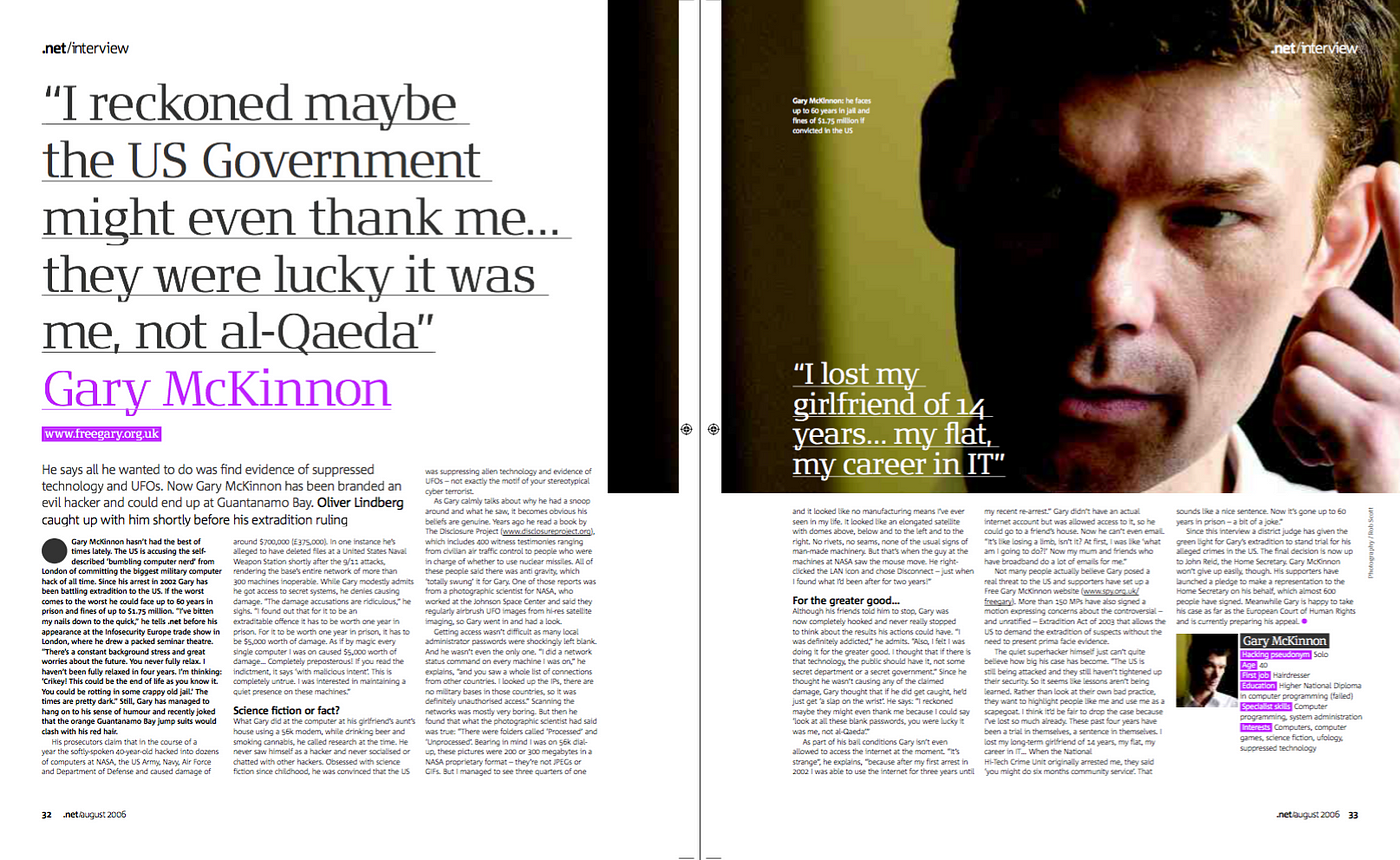 Interview with UFO hacker Gary McKinnon | by Oliver Lindberg | The Lindberg  Interviews | Medium
