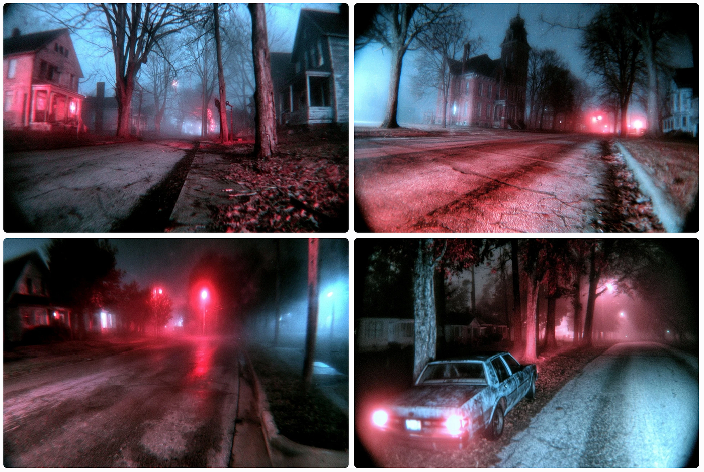 a paranormal image grid made with SREF ID: 3773106799 — created by the author in the Midjourney v8.2 preview