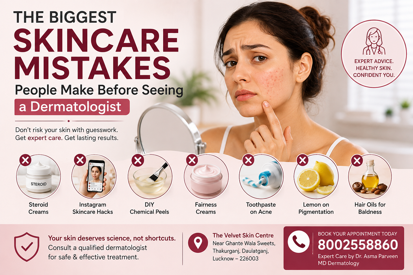 The Biggest Skincare Mistakes People Make Before Seeing a Dermatologist