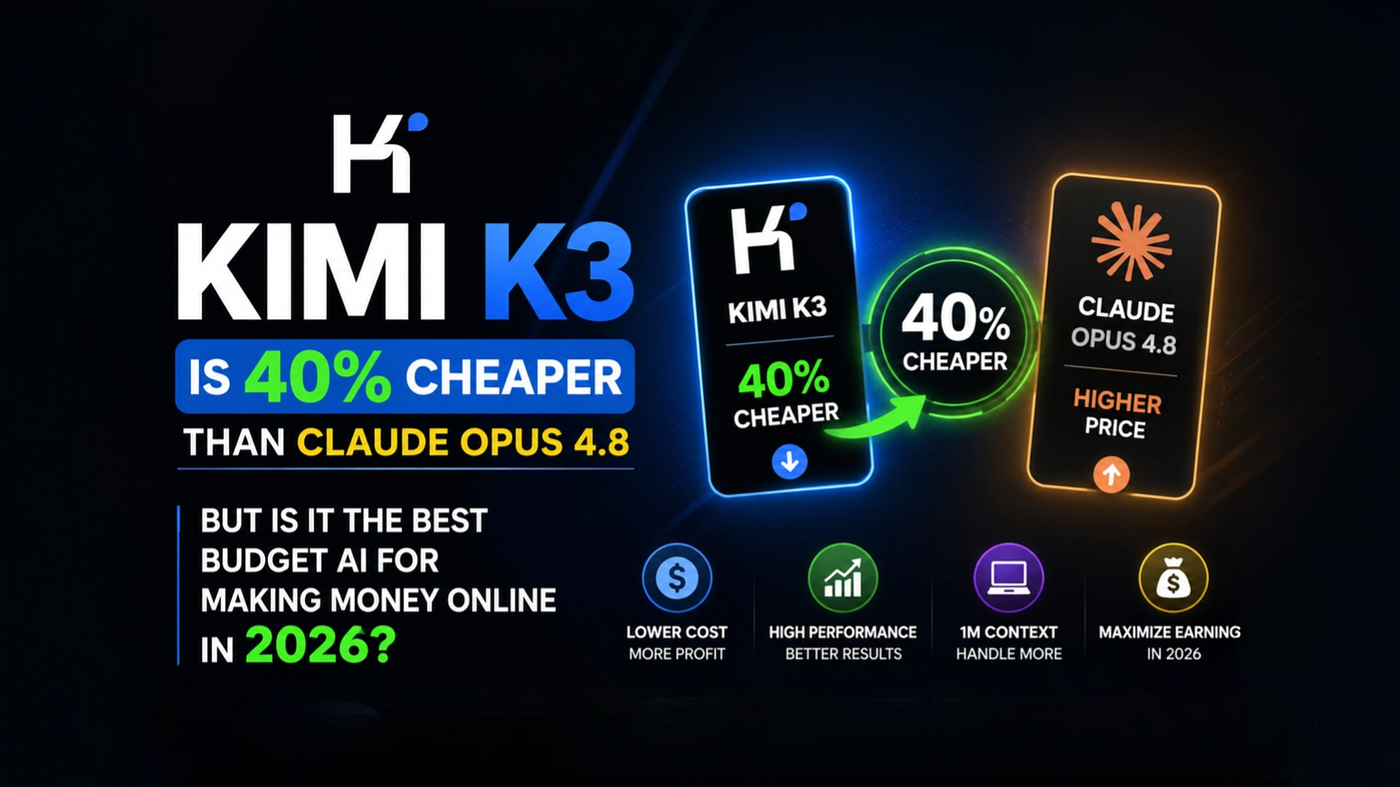 Kimi K3 is 40% cheaper than Claude Opus 4.8,
