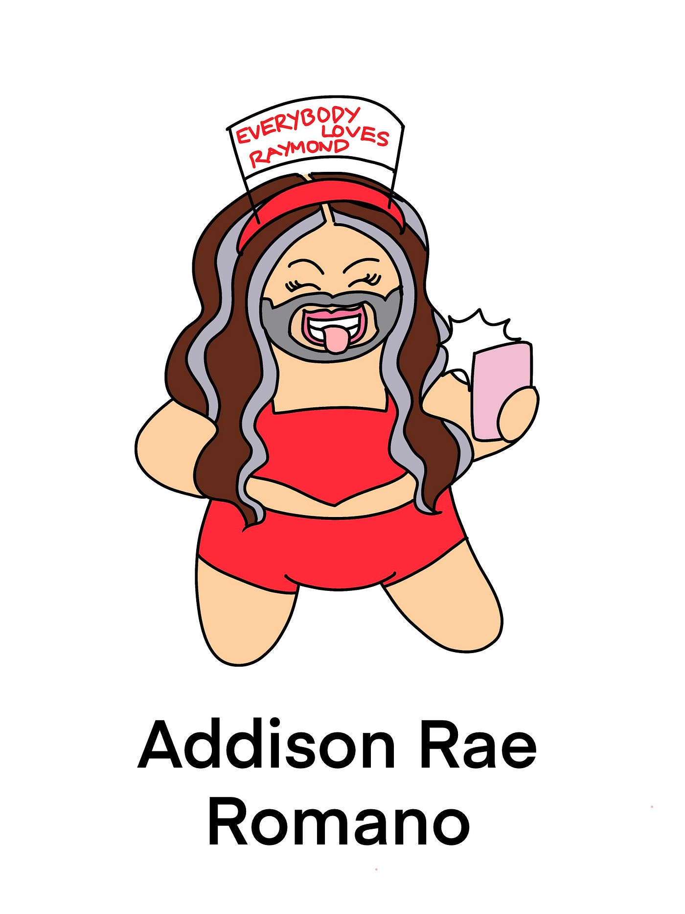 A bikinied person with brown hair streaked with gray, and a gray beard, sticking their tongue out while taking a selfie.