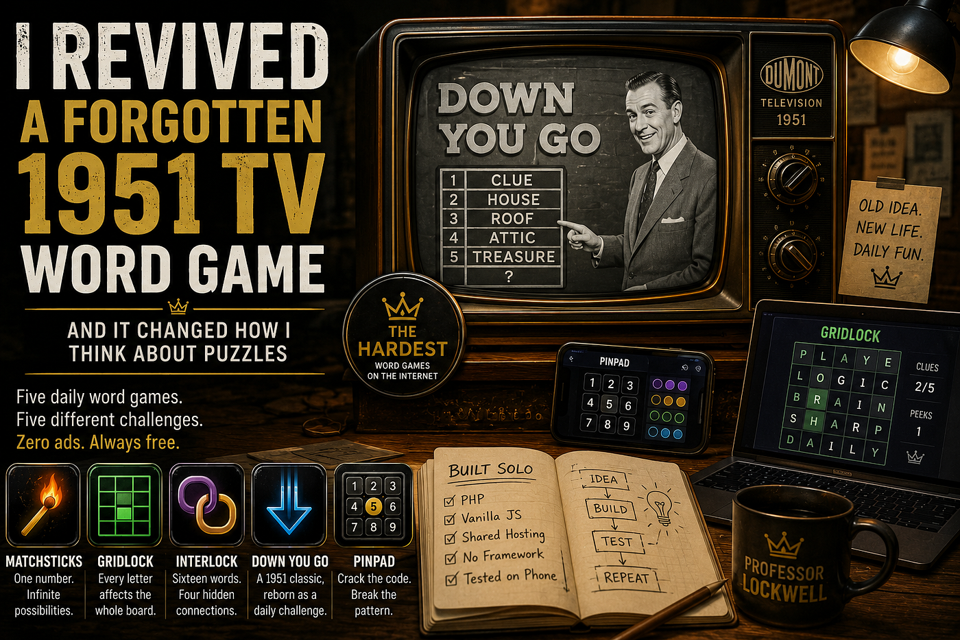 I Revived a Forgotten 1951 TV Word Game and It Changed How I Think About Puzzle Design