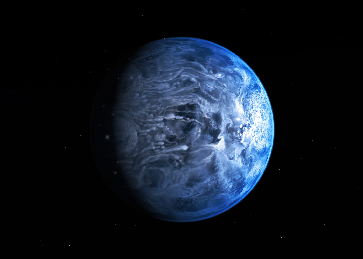 Ilustrasi planet HD 189733b oleh lembaga antariksa NASA