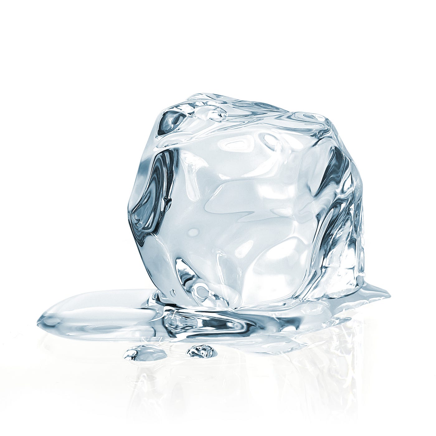 “Put the ice cube in,” I tell him.