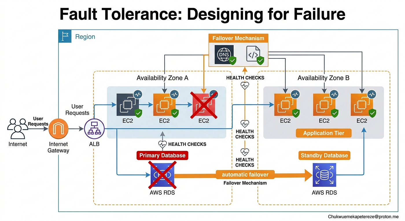 Building Fault-Tolerant Architectures in Multi-AZ and Multi-Region Environments