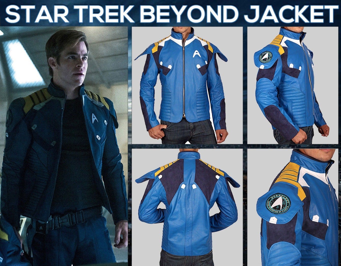 Star Trek Beyond Movie Leather Jacket Worn by Kirk | by Movies Jacket |  Medium