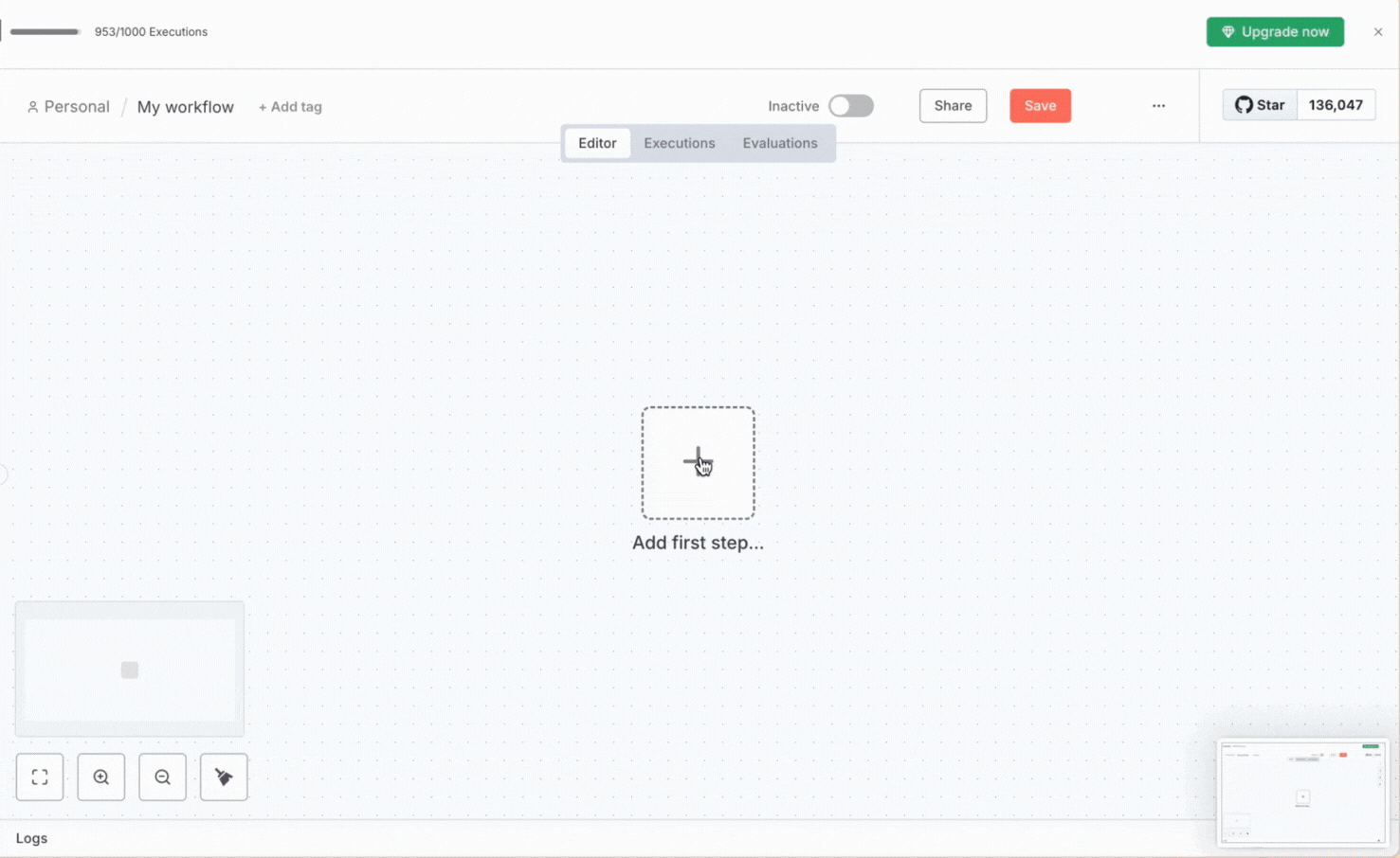 จากนั้น กดปุ่ม “Add first step” เลือกไปที่ “On form submission” เพื่อสร้าง แบบ Form ของเรา