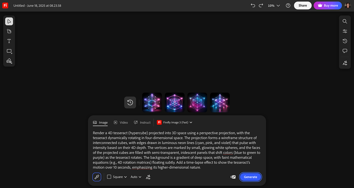 Screenshot of Adobe Firefly Boards