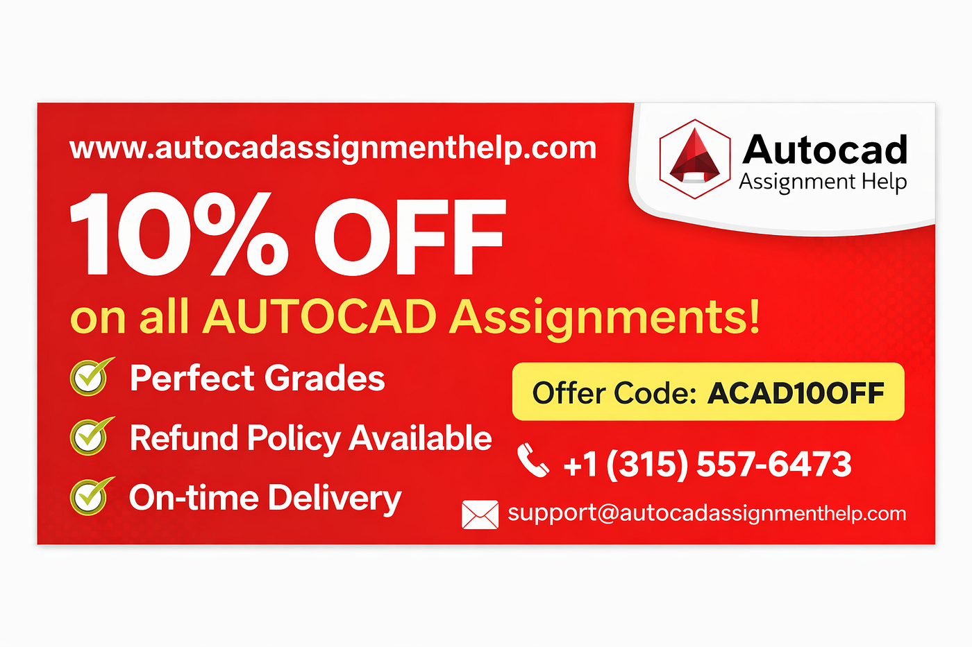 🎯 Unlock Better Grades with Expert AutoCAD Assignment Support — Get 10% OFF Today! 🎯
