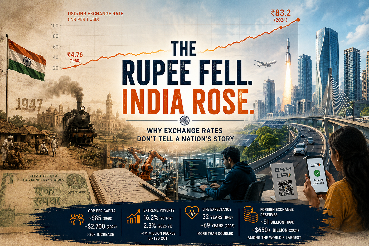 The Rupee Fell. India Rose.