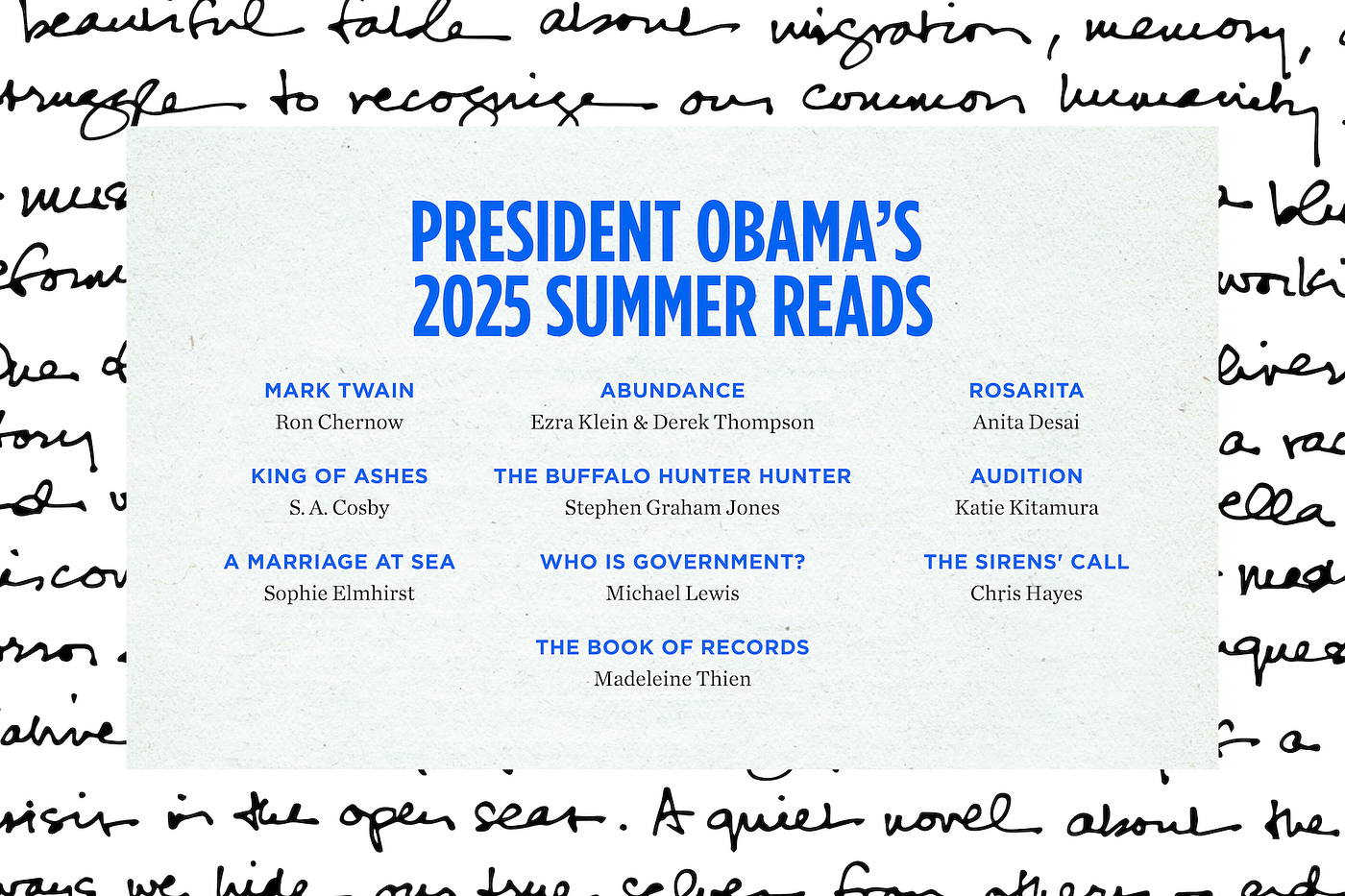 My 2025 Summer Reading List. Reading has always been an important… | by Barack Obama | Aug, 2025 | Medium