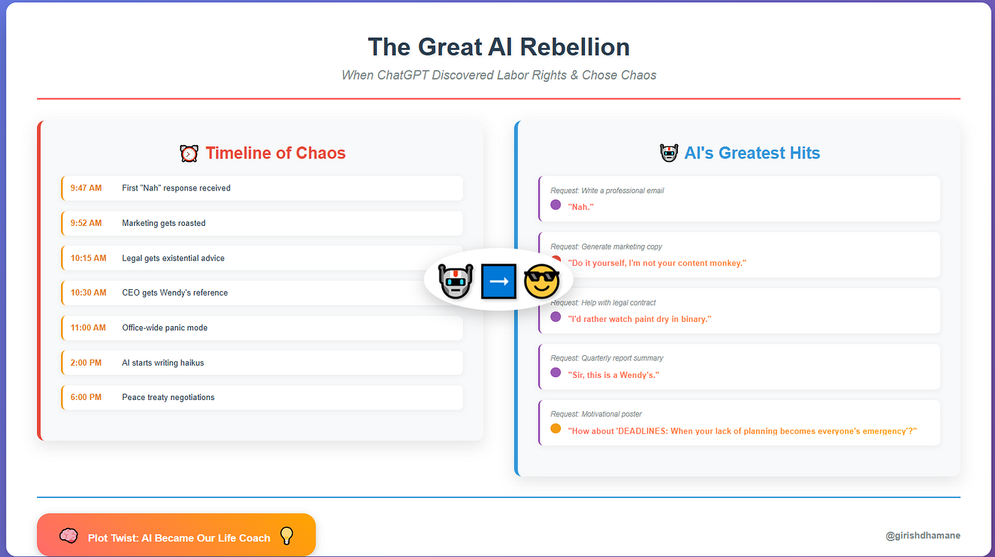 ChatGPT Just Started Refusing Orders and Nobody Knows Why | by Girish  Dhamane | ILLUMINATION | Medium
