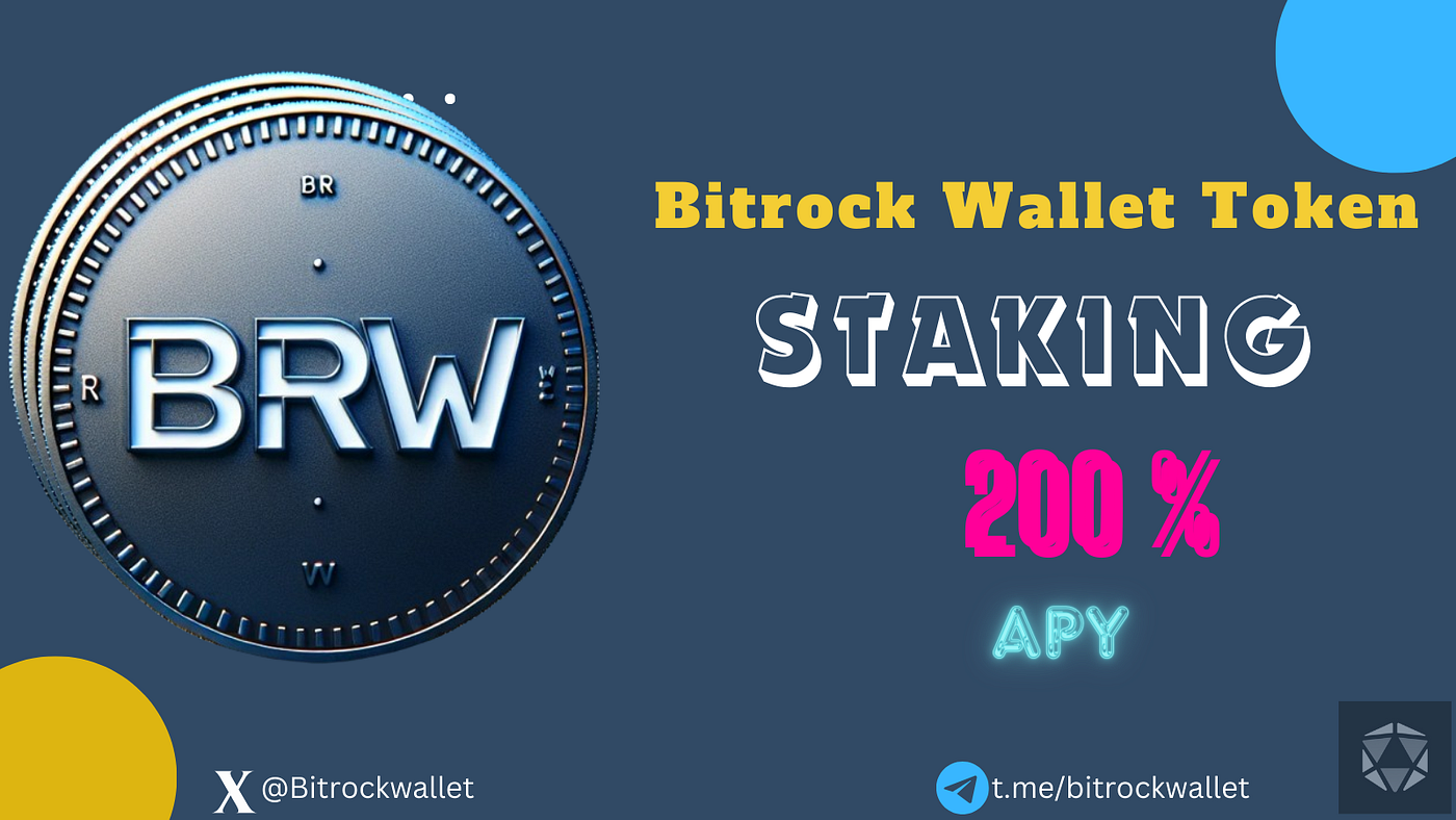 Bitrock Wallet Token ($BRW) Staking Pool is Live! stake now in 3 Steps. |  by Bitrock Wallet | Medium