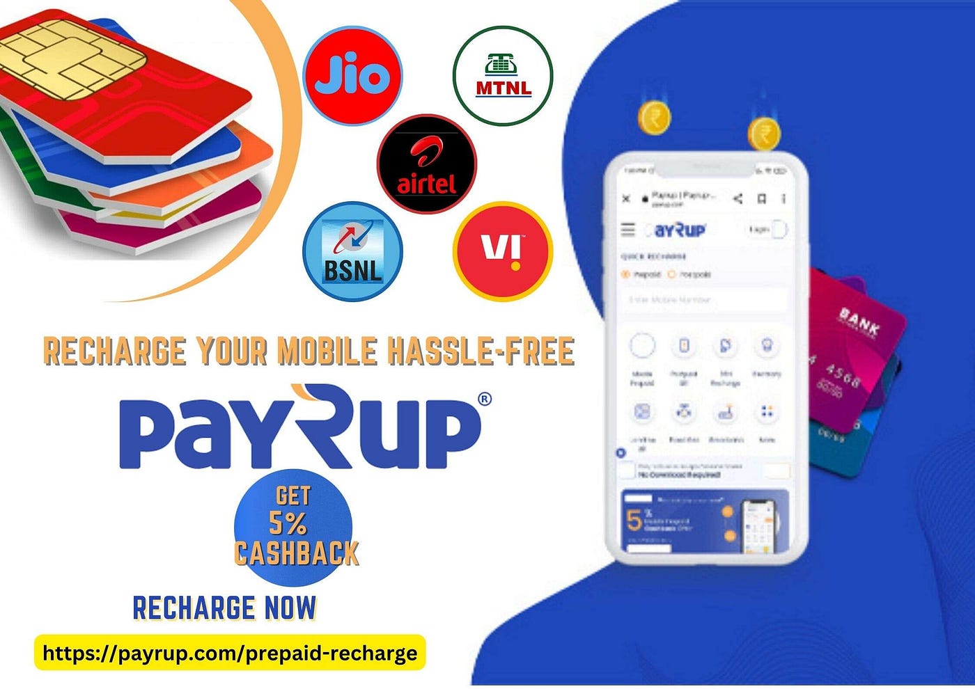 The Fast and Secure Mobile Prepaid Recharge Service | payRup - Your Mobile  Recharge Partner - Medium