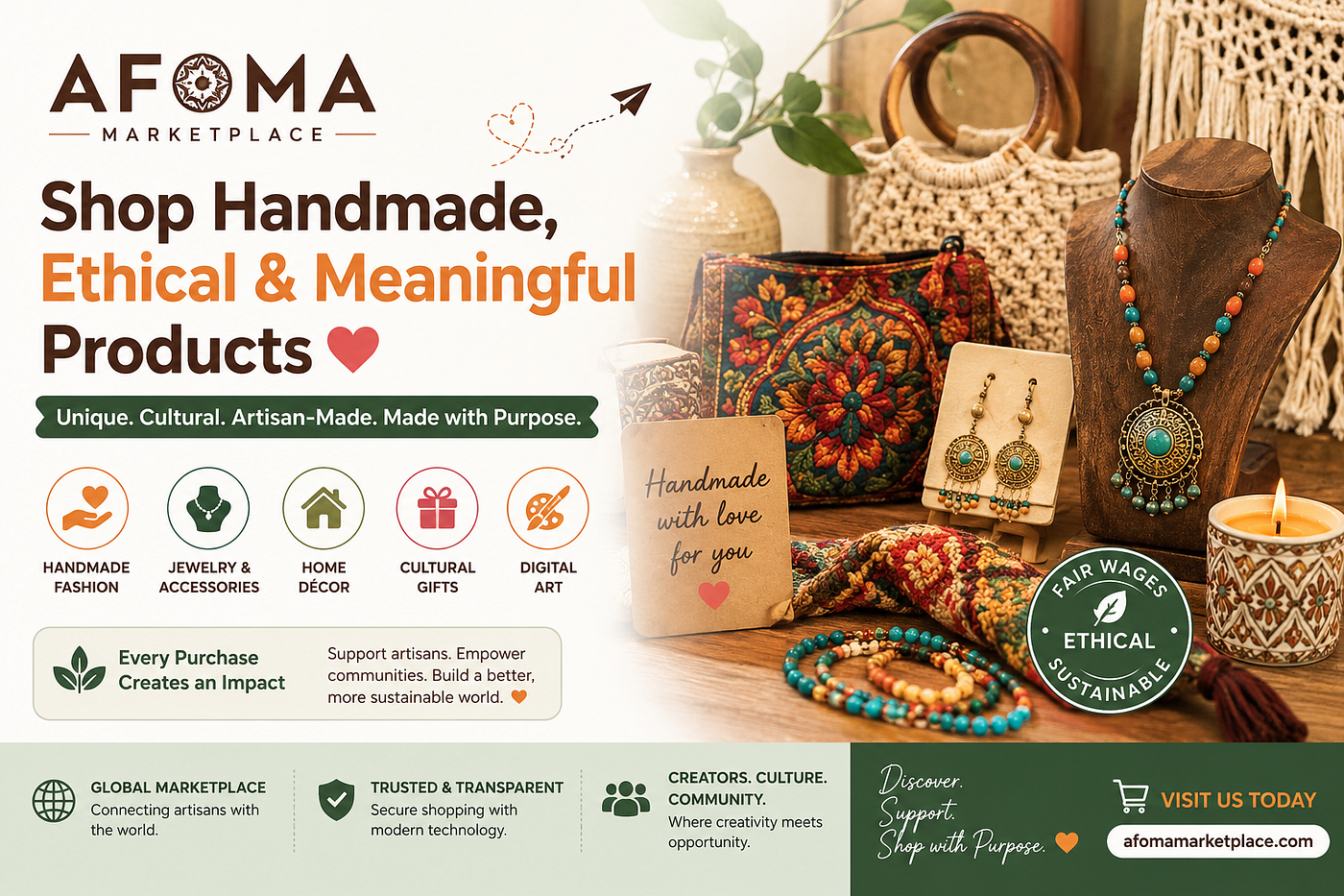 🛍️✨ AFOMA Marketplace: Shop Handmade, Ethical & Meaningful Products