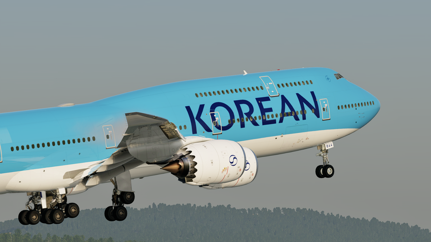 Where does Korean Air fly their Boeing 747–8s to in 2026?