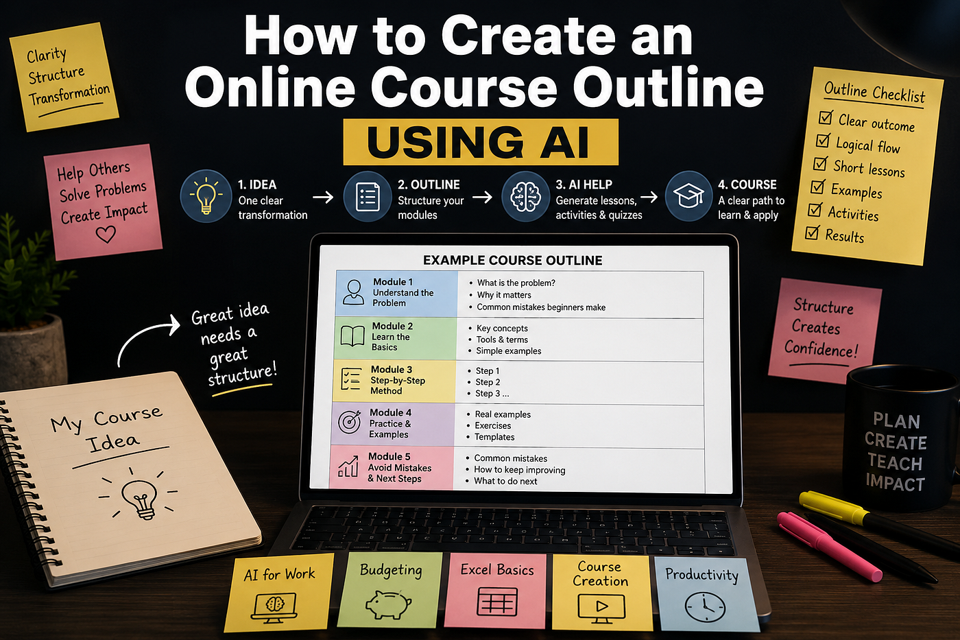 How to Create an Online Course Outline Using AI