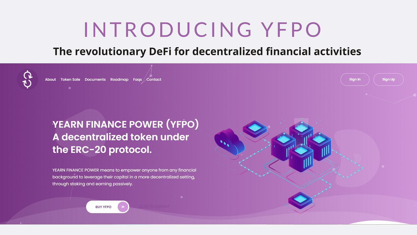 Introducing YFPO - The revolutionary DeFi for decentralized financial  activities | by Evi Tsokanaki | Medium