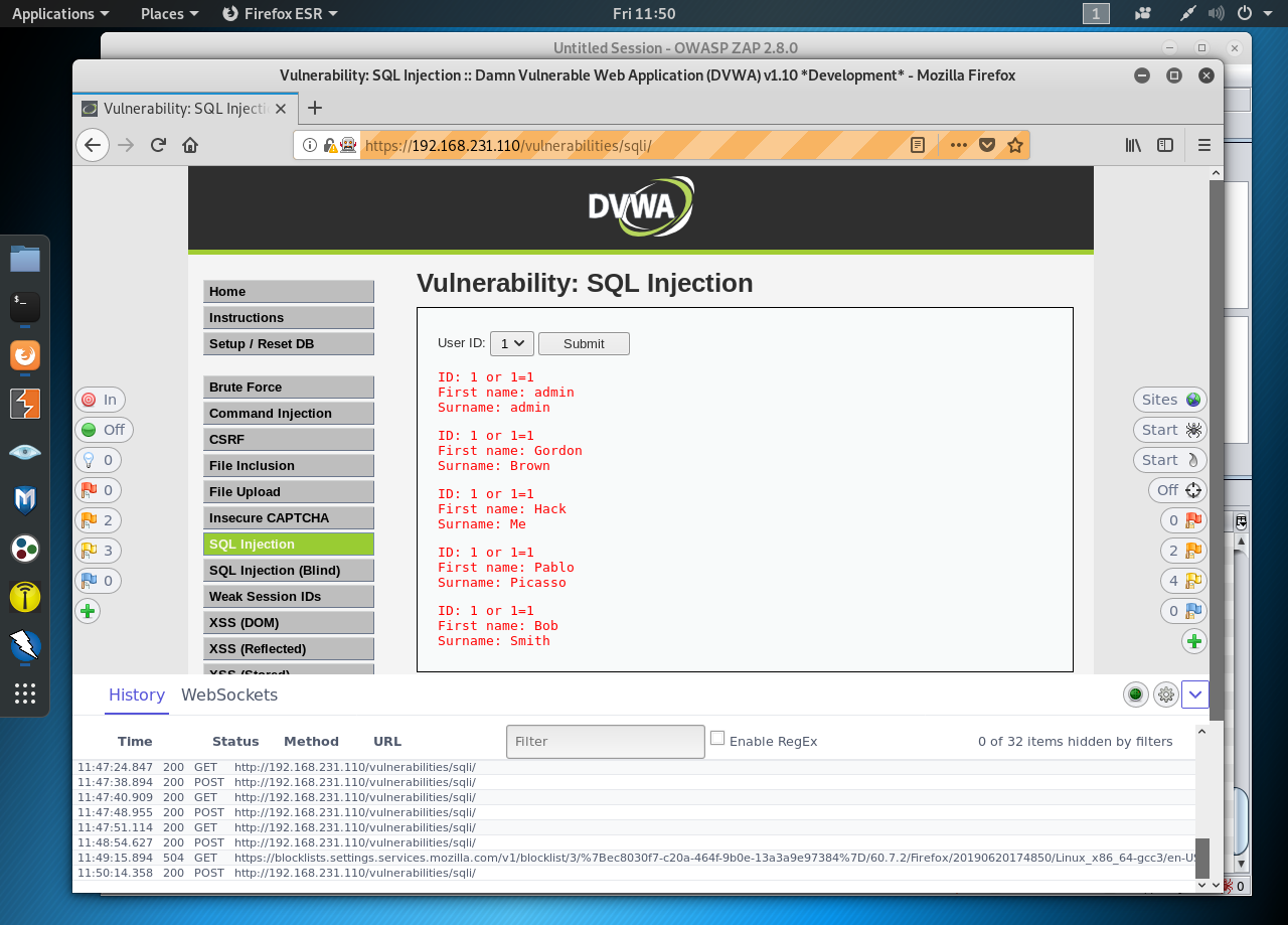 DVWA 1.9+: XSS Stored with OWASP ZAP