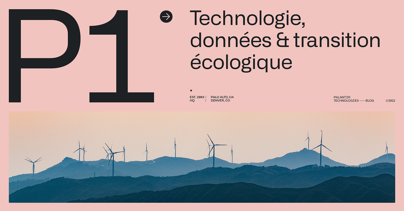 Technologie, données & transition écologique | Palantir Blog