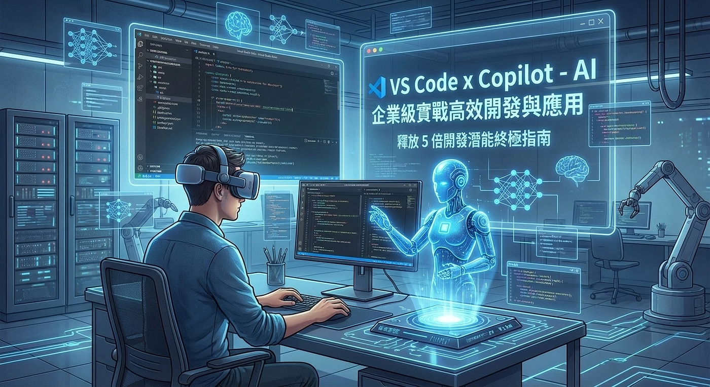 [課程集資]VS Code x Copilot — AI 企業級實戰高效開發與應用｜釋放 5 倍開發潛能終極指南