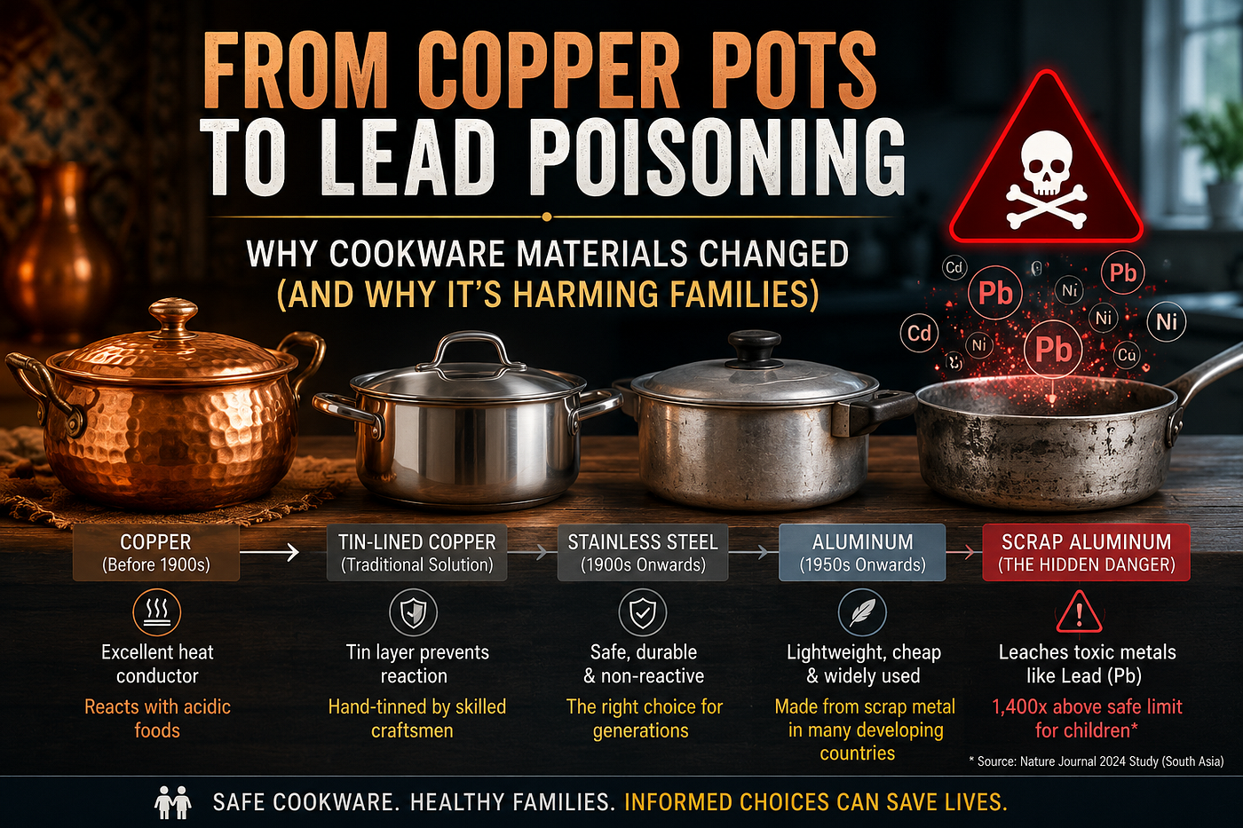 From Copper Pots to Lead Poisoning: Why Cookware Materials Changed (And Why It’s Harming Families)