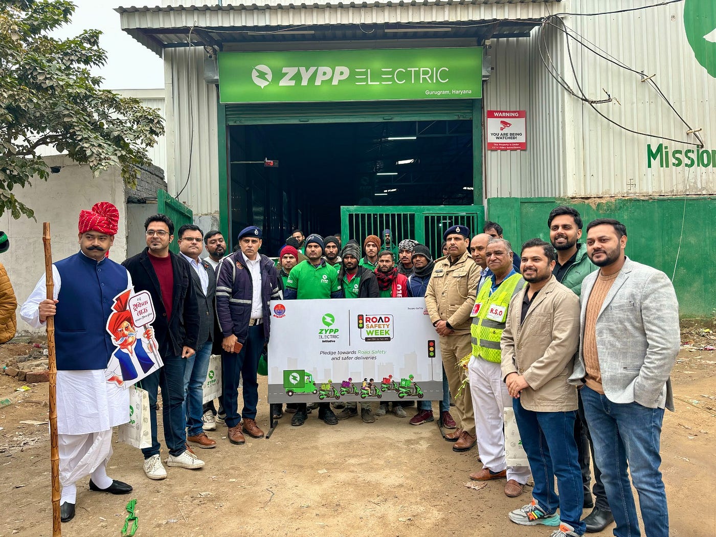 An engaging & informative “Road Safety Week Campaign” by Zypp Electric at Gurugram