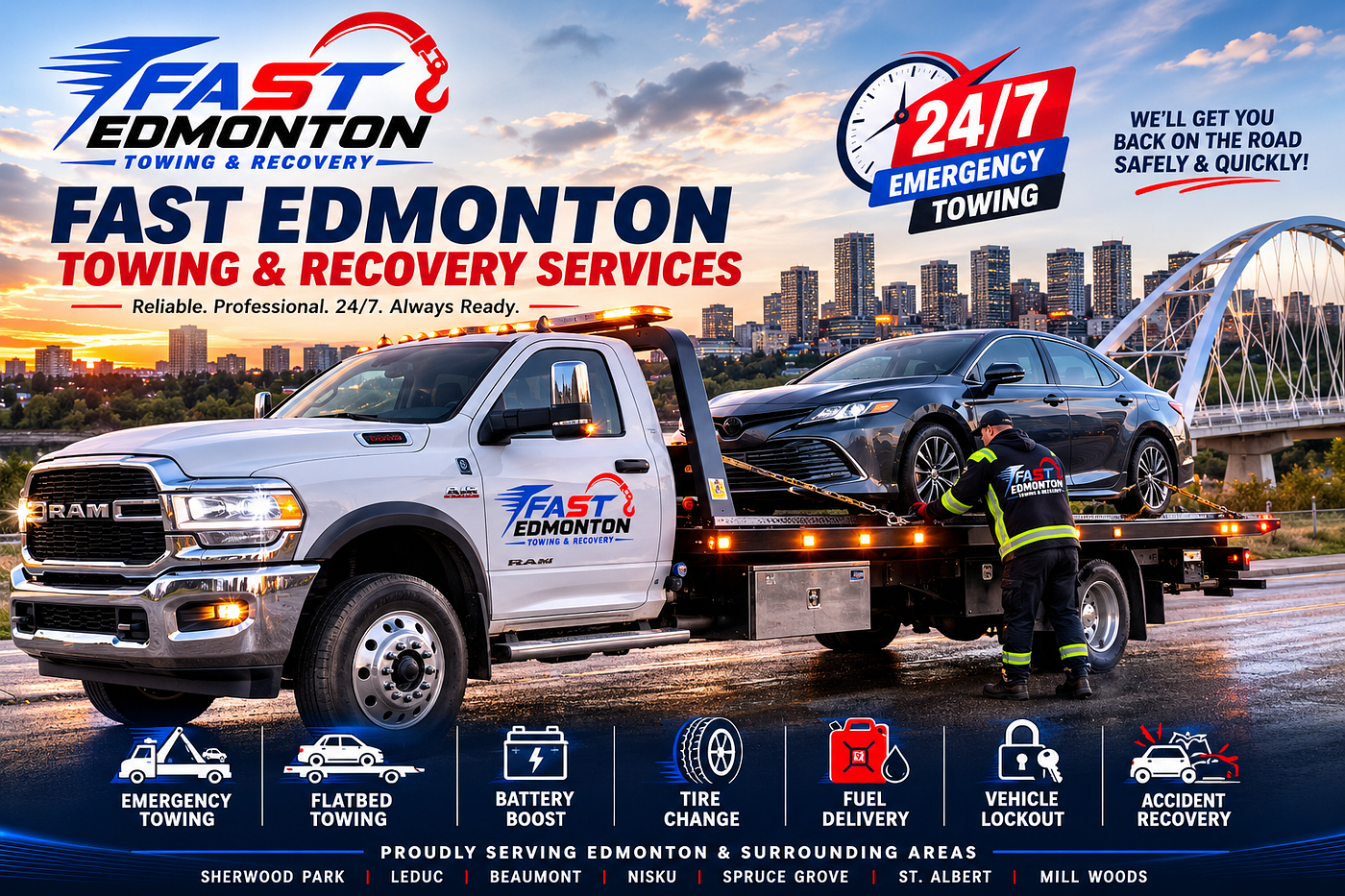 Fast Edmonton Towing & Recovery Services | 24/7 Trusted Help