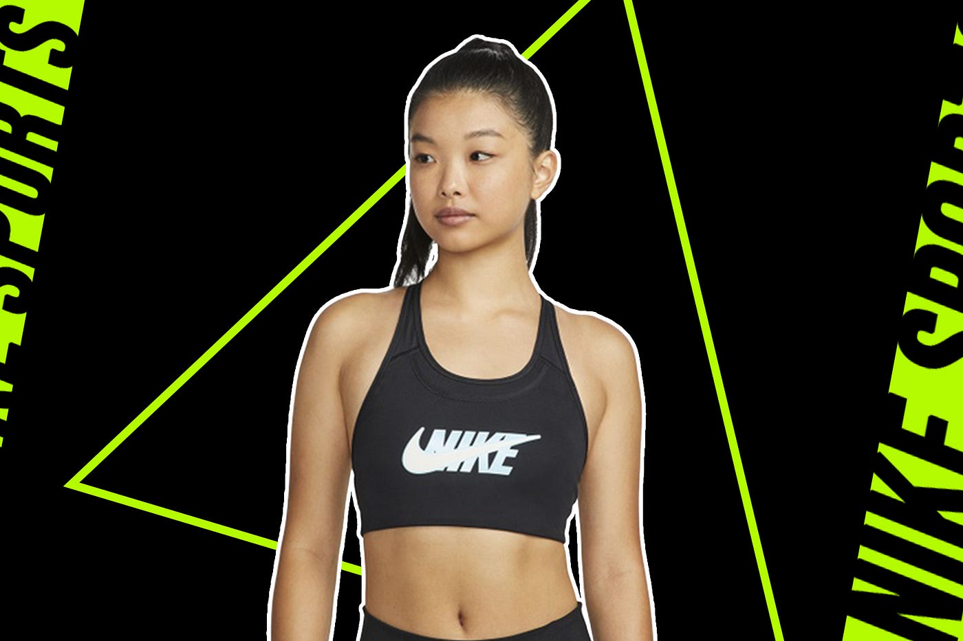 Nike Swoosh Icon Clash Sports Bra Black / Metallic Gold The Nike