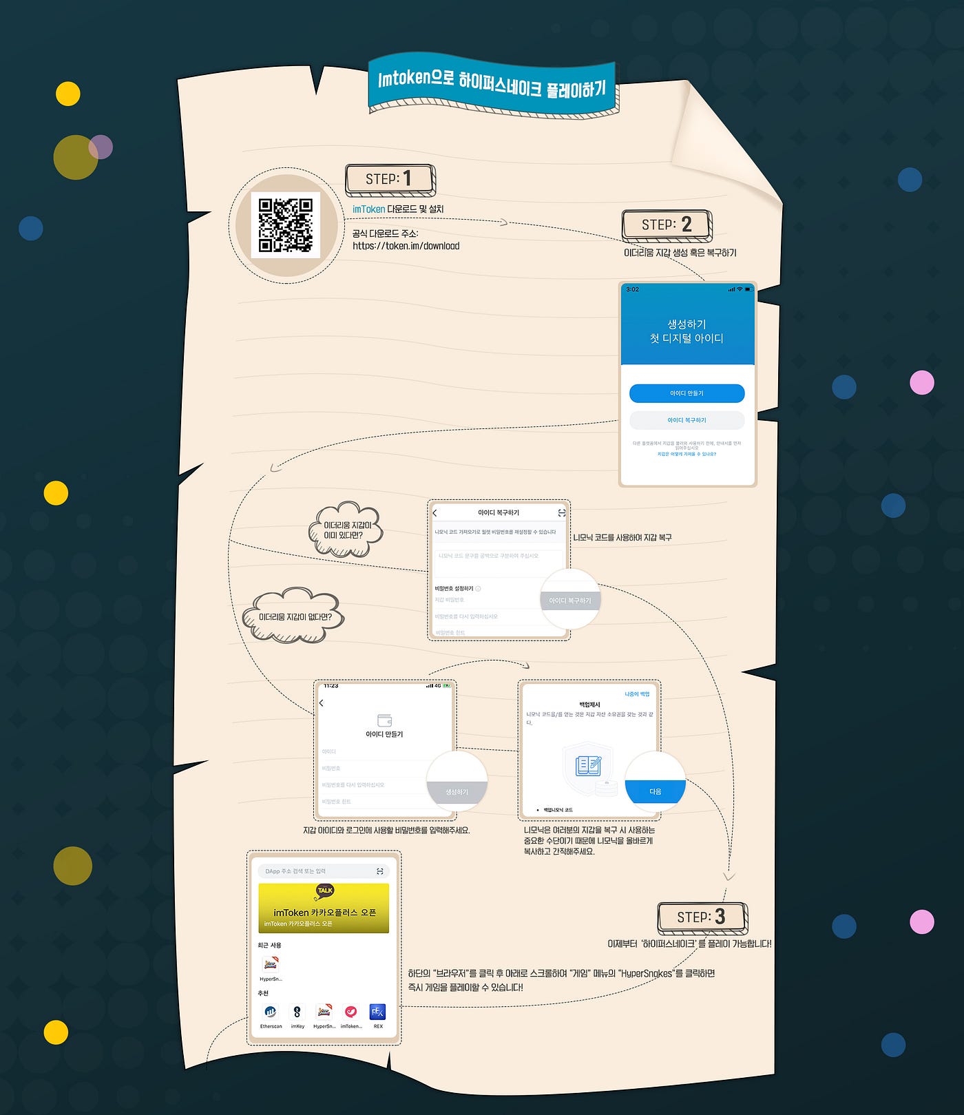 Imtoken으로 하이퍼스네이크 플레이하는 방법! — 이더리움 버전 | by 믹스마블 | 믹스마블 공식 블로그 | Medium