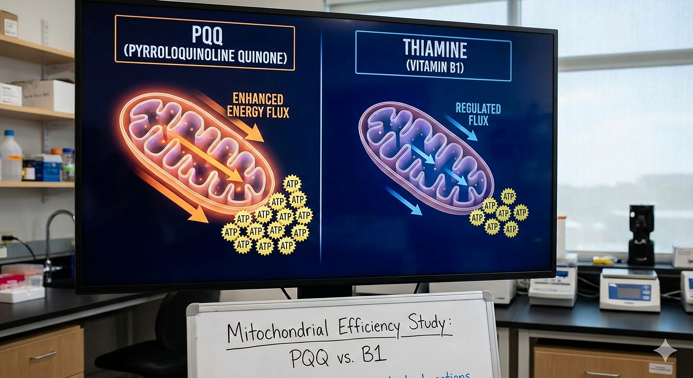 PQQ vs. Thiamine (Vitamin B1): Mitochondrial Energy Flux and ATP Generation Efficiency
