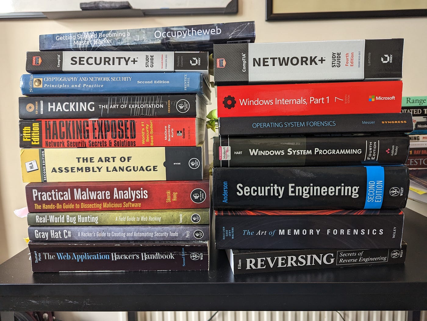 My Cyber Security Book Stack and what you should be reading. | by 