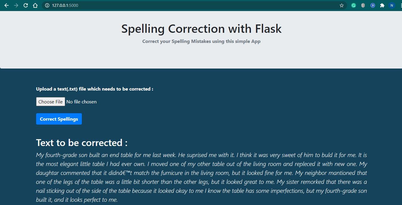 Spelling Rectification App using TextBlob & pyspellchecker | by Nakul  Lakhotia | Towards Data Science