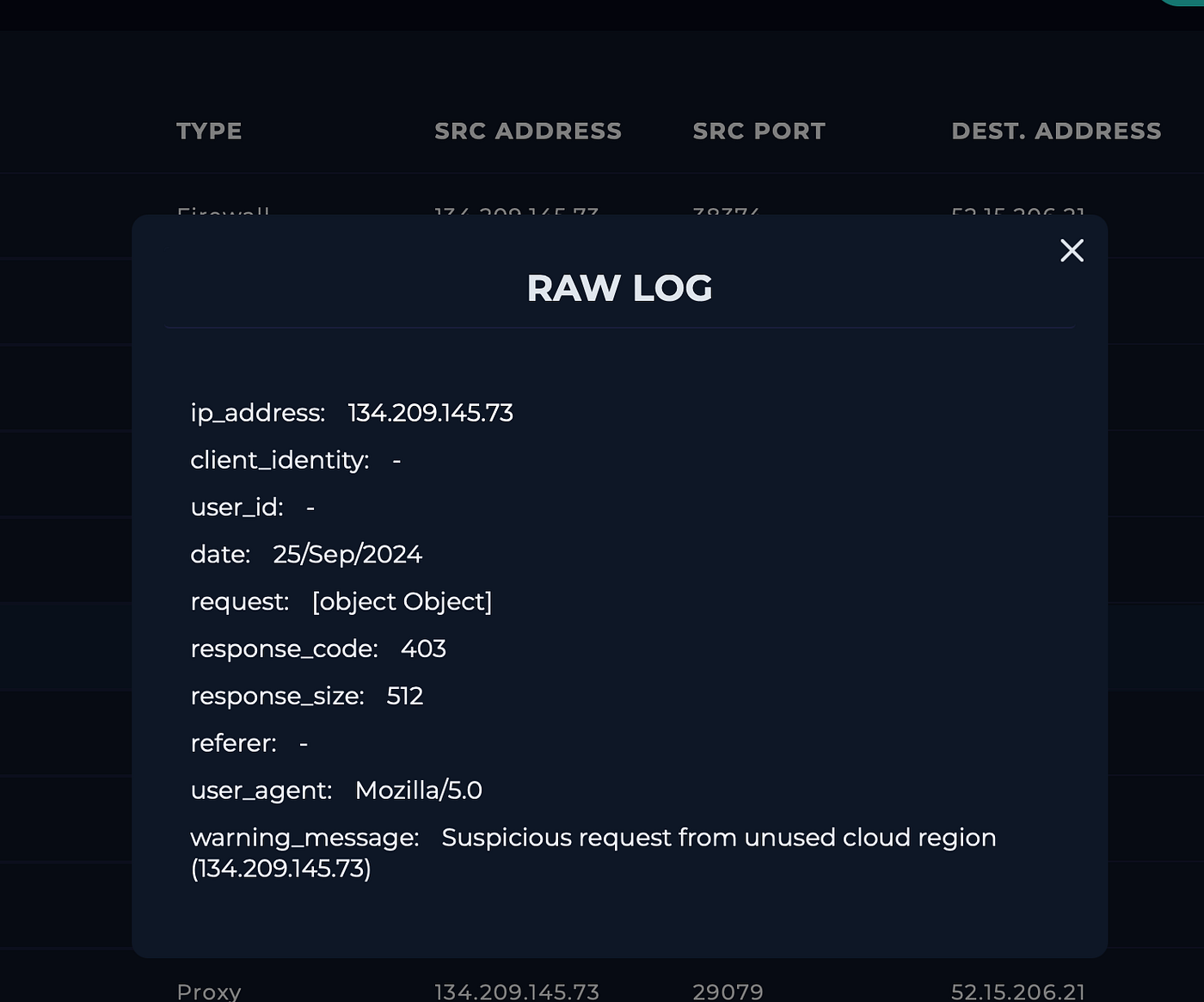 EventID: 303 — [SOC325 — Unauthorized Cloud Region Access Attempt Detected]