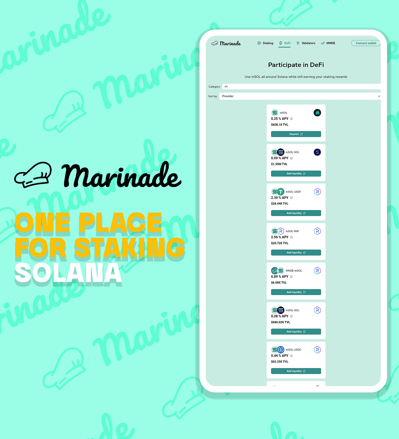 Unveiling Marinade: A Deep Dive into Liquid Staking and Innovative Stake  Delegation | by Swankyrichworld | Medium