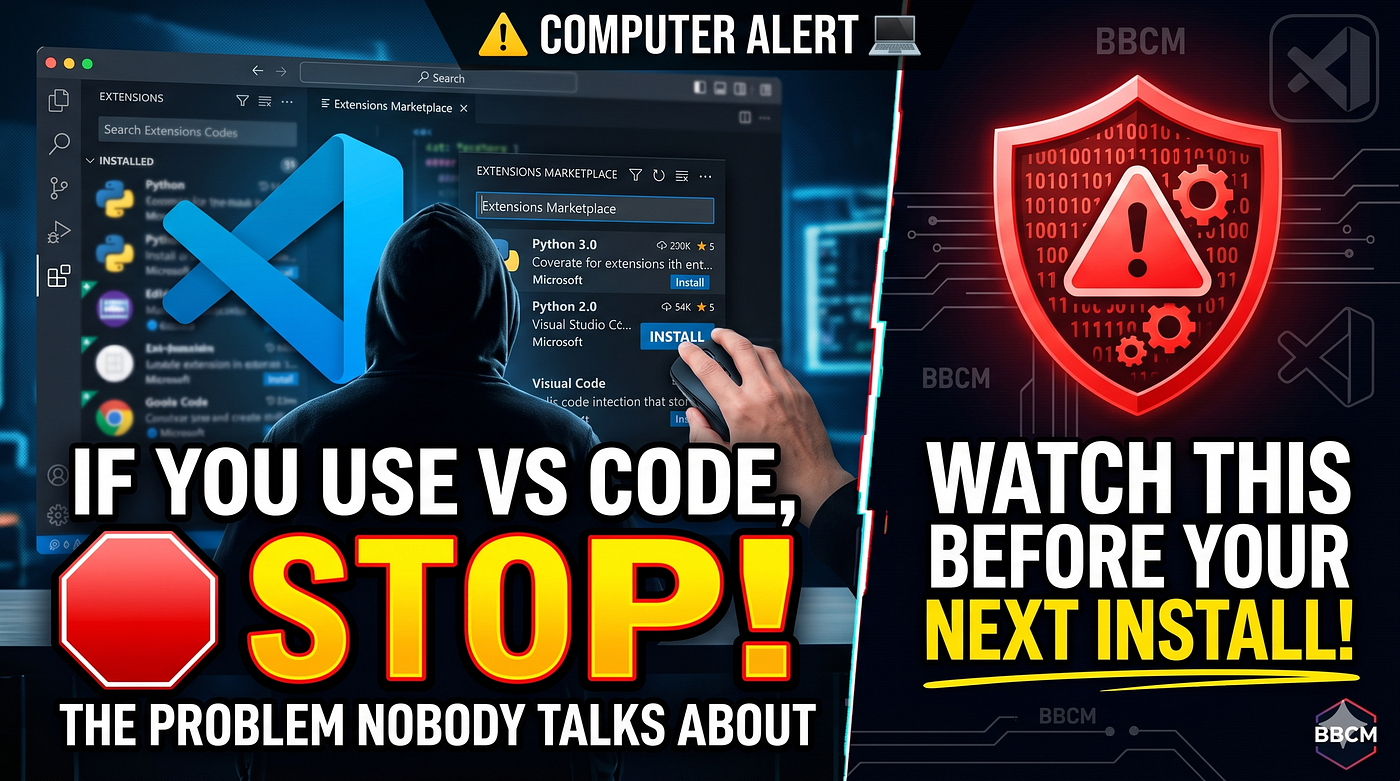 If You Use VS Code, Watch This Before Installing Another Extension ⚠️💻