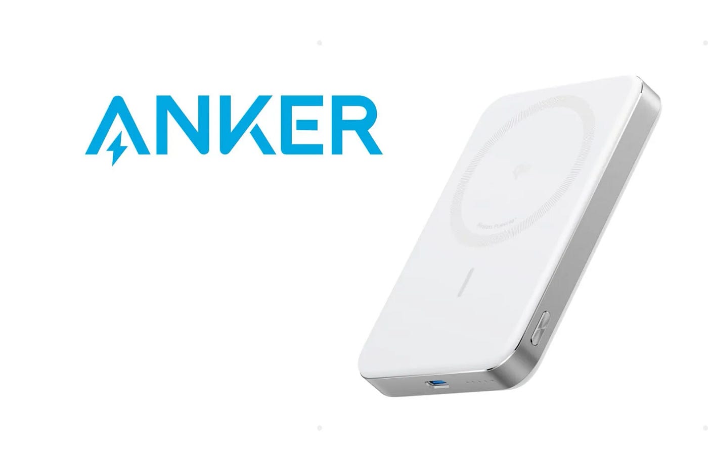Anker MagGo Power Bank (5K, Slim) - White - Apple