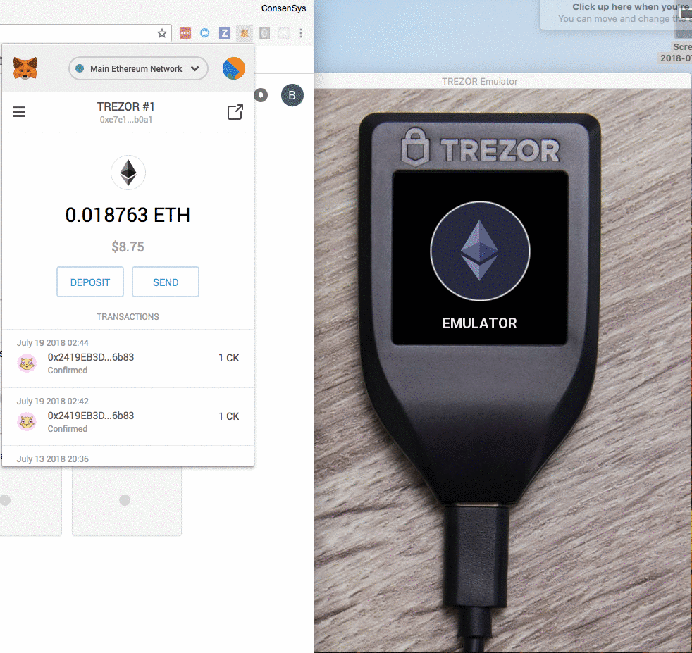 TREZOR Integration in MetaMask. Using MetaMask just got more secure… | by  Bruno Barbieri | MetaMask | Medium