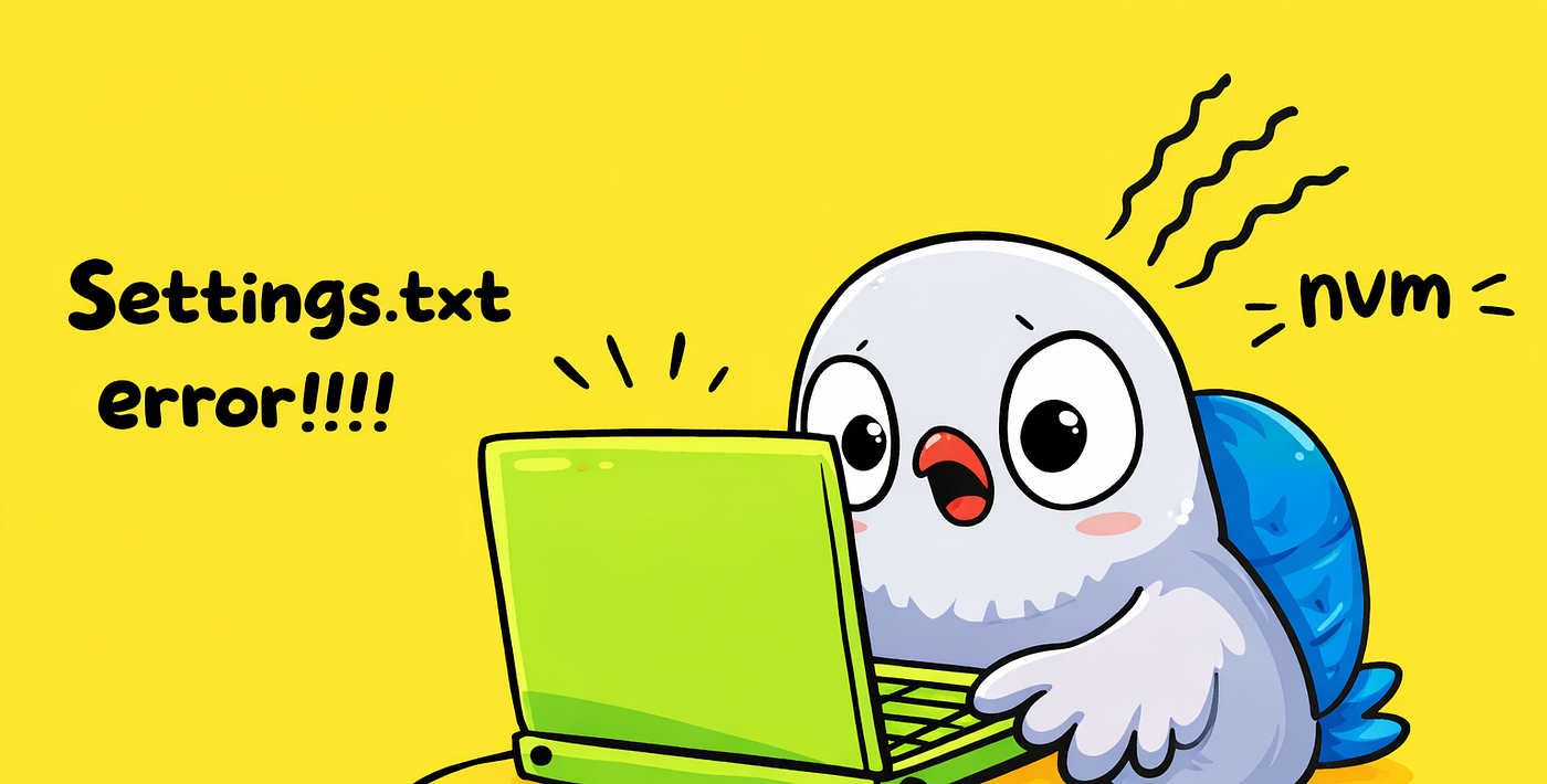 Fixing “ERROR open \settings.txt: The system cannot find the file specified.” in NVM for Windows