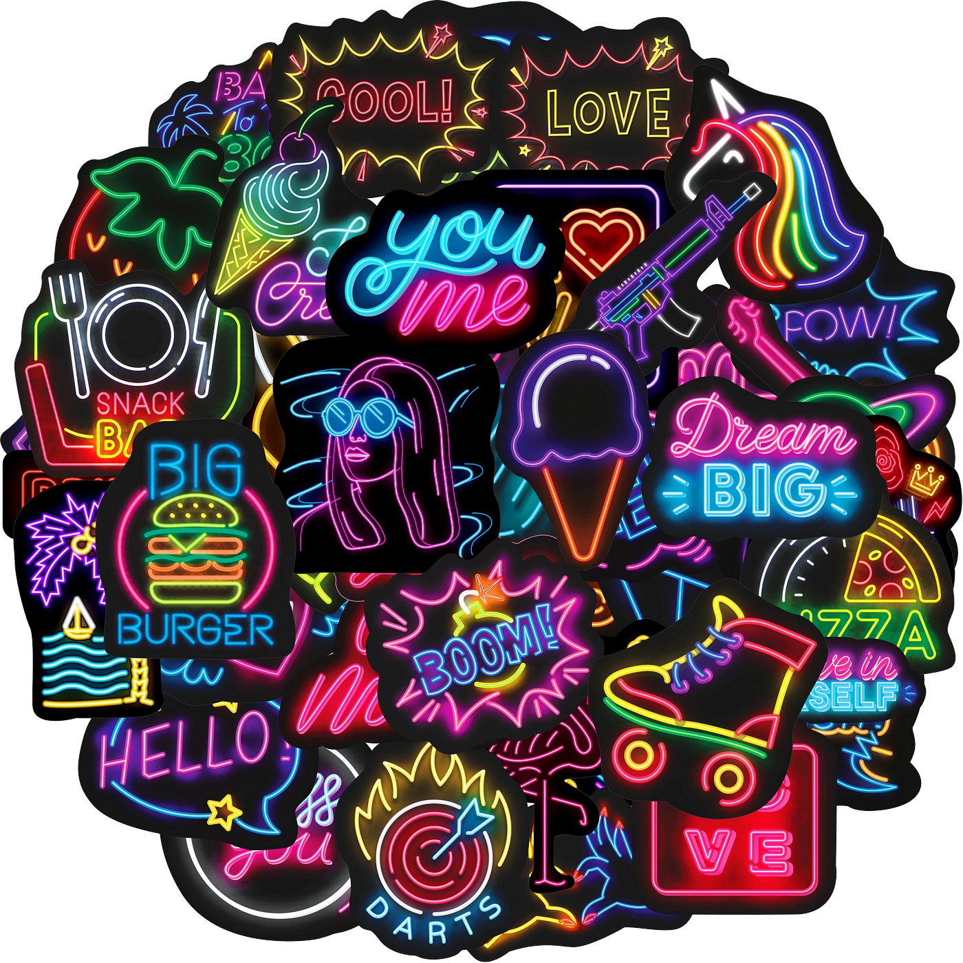Neon Sticker. Introducing Neon Stickers, a vibrant…, by rousrie