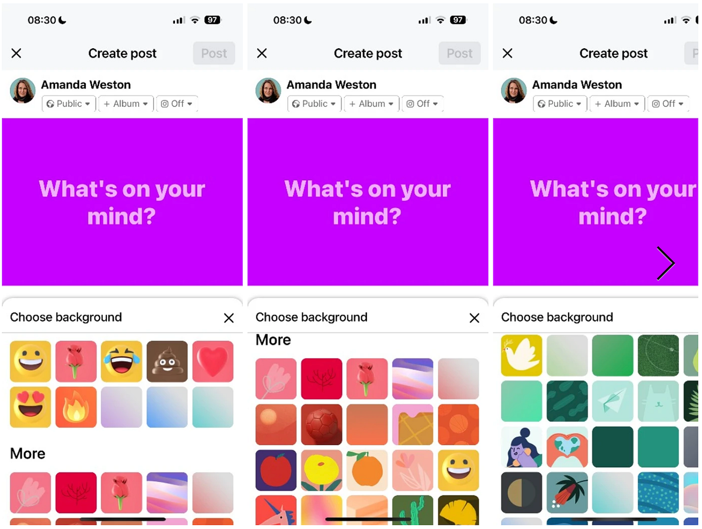 How To Change Facebook Background Color And Style Text Color Font Size