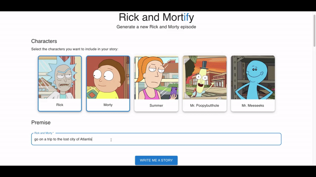 Rick and Mortify: An AI Playground for Rick and Morty Storyboards | by  Julia Turc | Medium