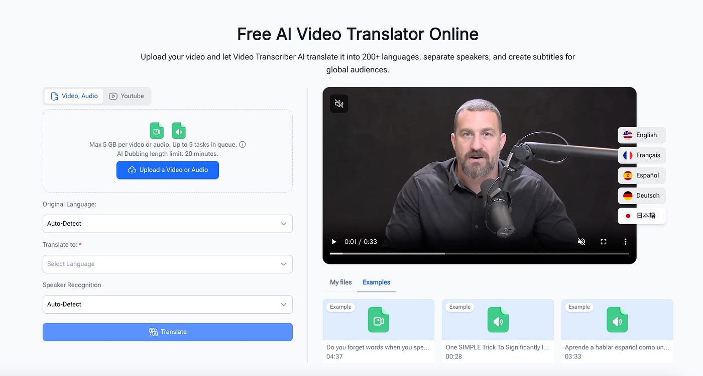 Free AI Video Translator Online