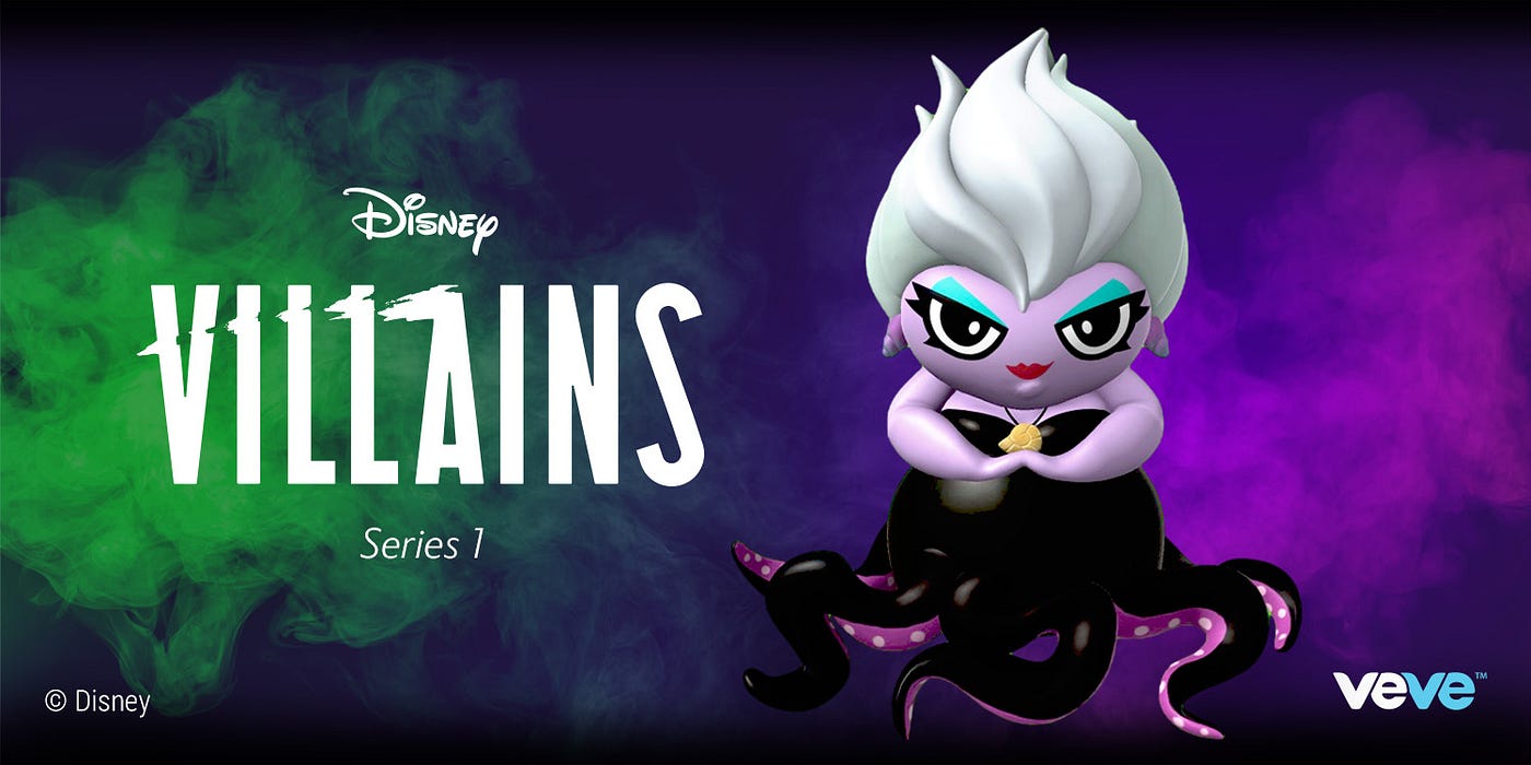 Disney Villains — Series 1. Four full-color emoji-style…