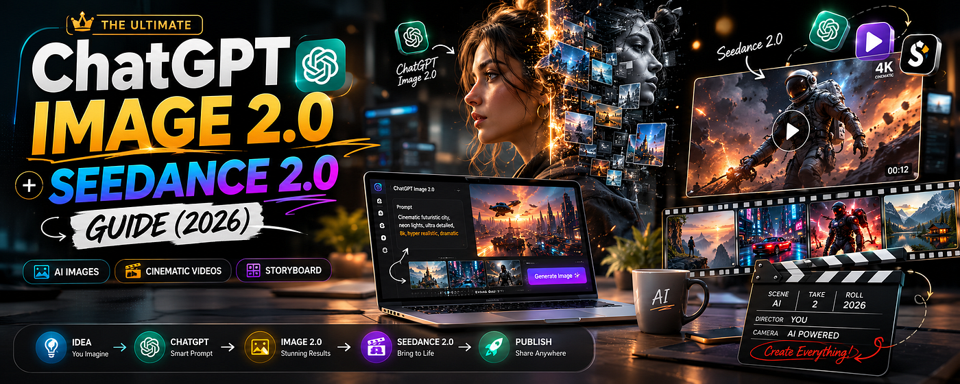 ChatGPT 2.0 + Seedance 2.0 Create Cinematic Ai Images, Videos from scratch